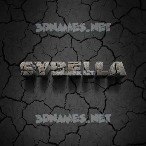 sybella in Cracked Stone style - 3D name wallpaper sybella in Cracked Stone style - 3D name wallpaper