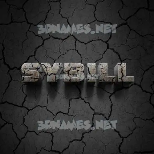 sybill in Cracked Stone style - 3D name wallpaper sybill in Cracked Stone style - 3D name wallpaper