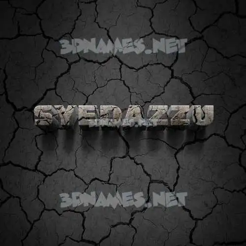 syedazzu in Cracked Stone style - 3D name wallpaper syedazzu in Cracked Stone style - 3D name wallpaper