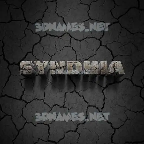 syndhia in Cracked Stone style - 3D name wallpaper syndhia in Cracked Stone style - 3D name wallpaper
