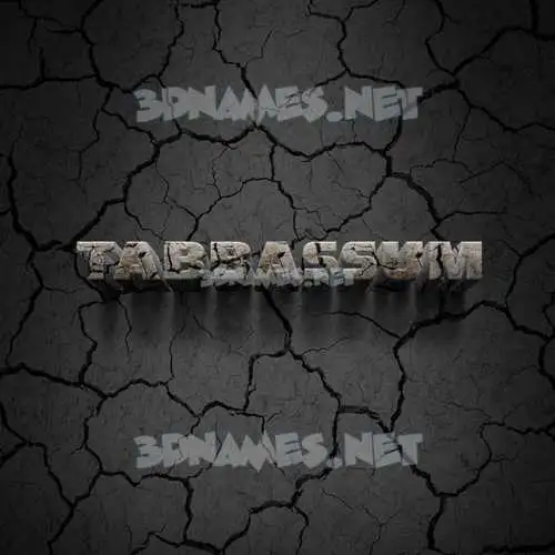tabbassum in Cracked Stone style - 3D name wallpaper tabbassum in Cracked Stone style - 3D name wallpaper