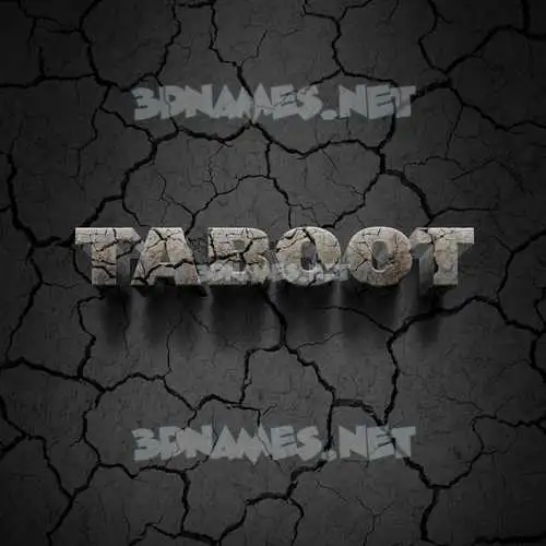 taboot in Cracked Stone style - 3D name wallpaper taboot in Cracked Stone style - 3D name wallpaper