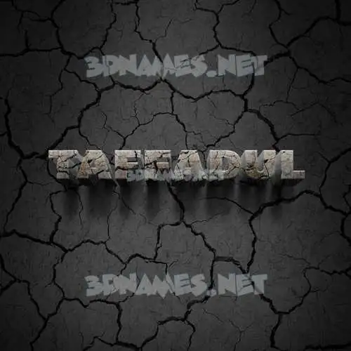 taffadul in Cracked Stone style - 3D name wallpaper taffadul in Cracked Stone style - 3D name wallpaper