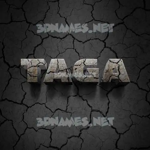 taga in Cracked Stone style - 3D name wallpaper taga in Cracked Stone style - 3D name wallpaper