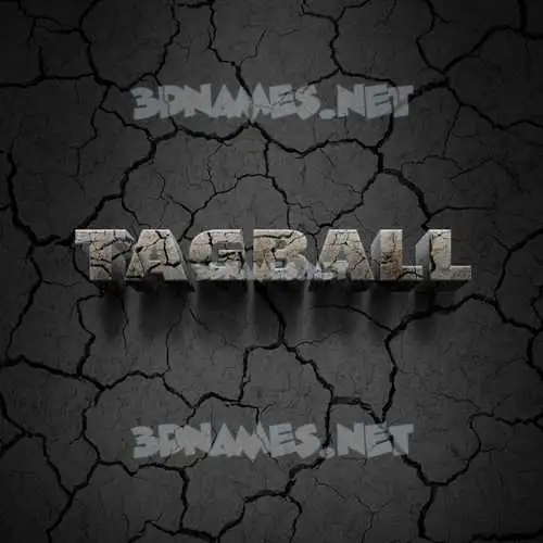tagball in Cracked Stone style - 3D name wallpaper tagball in Cracked Stone style - 3D name wallpaper