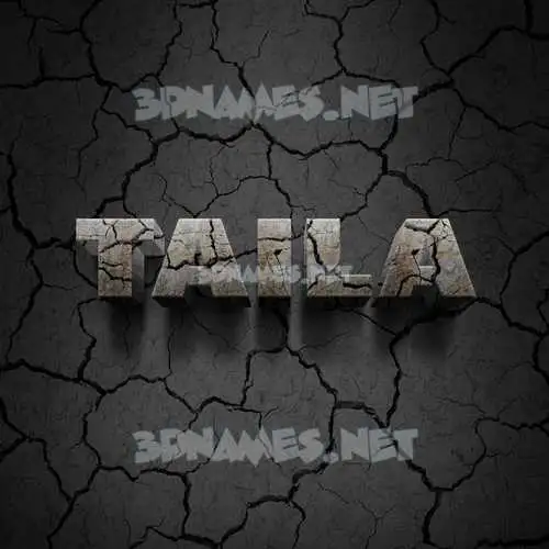 taila in Cracked Stone style - 3D name wallpaper taila in Cracked Stone style - 3D name wallpaper