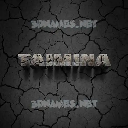 taimina in Cracked Stone style - 3D name wallpaper