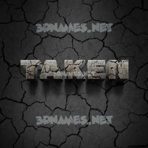 taken in Cracked Stone style - 3D name wallpaper