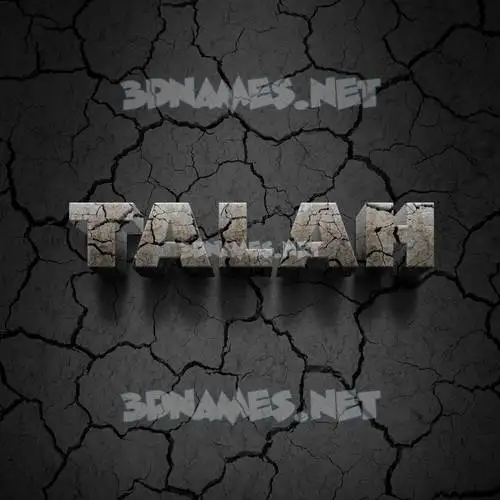 talah in Cracked Stone style - 3D name wallpaper talah in Cracked Stone style - 3D name wallpaper