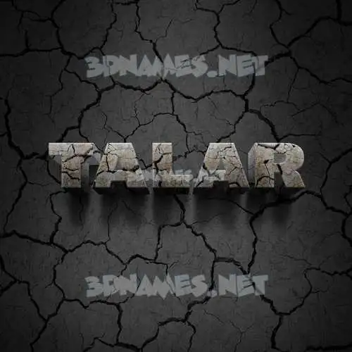 talar in Cracked Stone style - 3D name wallpaper talar in Cracked Stone style - 3D name wallpaper