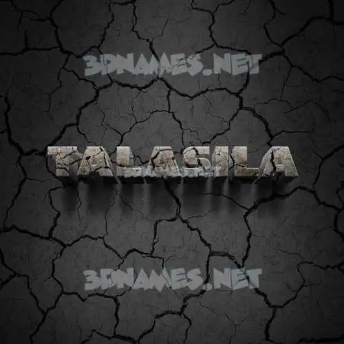 talasila in Cracked Stone style - 3D name wallpaper talasila in Cracked Stone style - 3D name wallpaper