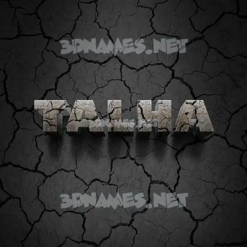 talha in Cracked Stone style - 3D name wallpaper