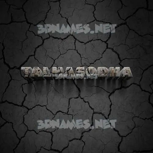 talhasodha in Cracked Stone style - 3D name wallpaper