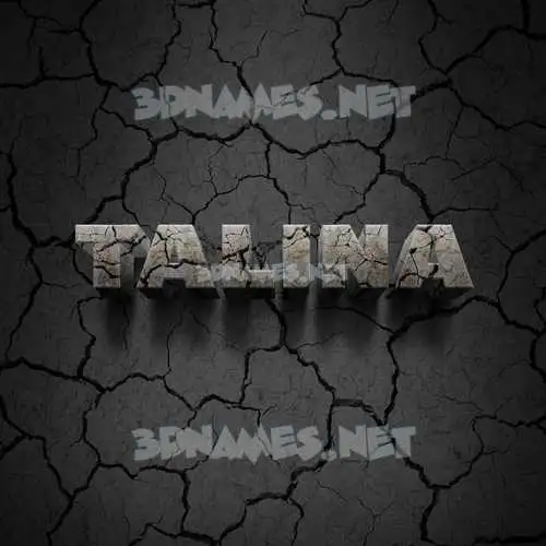 talina in Cracked Stone style - 3D name wallpaper talina in Cracked Stone style - 3D name wallpaper