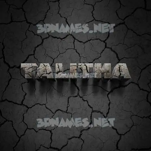 talitha in Cracked Stone style - 3D name wallpaper talitha in Cracked Stone style - 3D name wallpaper