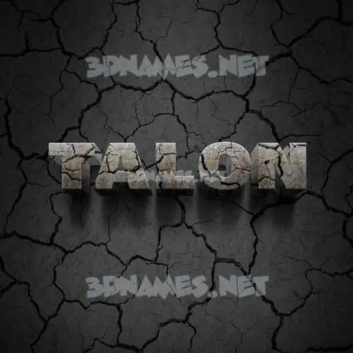 talon in Cracked Stone style - 3D name wallpaper talon in Cracked Stone style - 3D name wallpaper