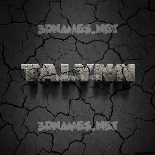 talynn in Cracked Stone style - 3D name wallpaper