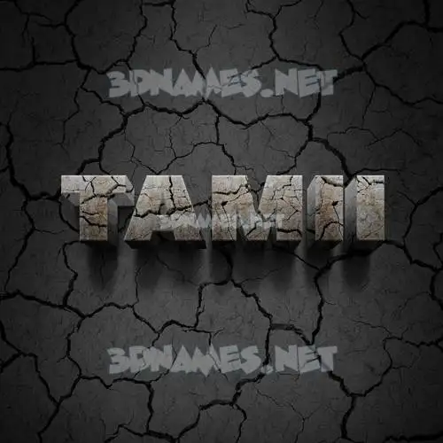 tamii in Cracked Stone style - 3D name wallpaper tamii in Cracked Stone style - 3D name wallpaper