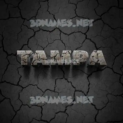 tampa in Cracked Stone style - 3D name wallpaper tampa in Cracked Stone style - 3D name wallpaper