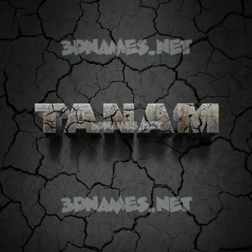 tanam in Cracked Stone style - 3D name wallpaper tanam in Cracked Stone style - 3D name wallpaper