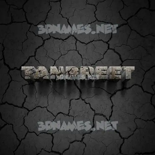 tanpreet in Cracked Stone style - 3D name wallpaper