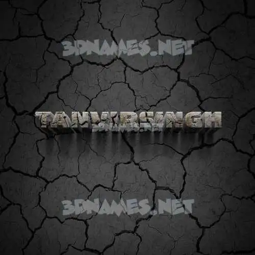 tanvirsingh in Cracked Stone style - 3D name wallpaper