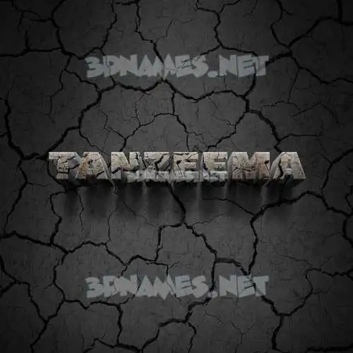tanzeema in Cracked Stone style - 3D name wallpaper tanzeema in Cracked Stone style - 3D name wallpaper