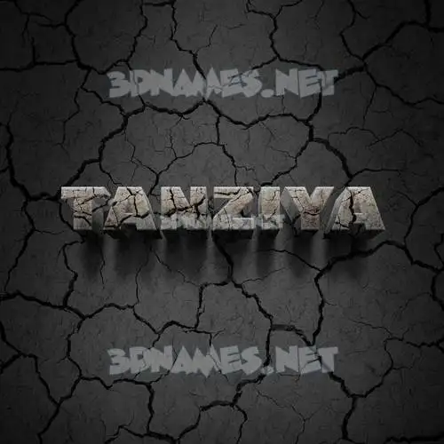 tanziya in Cracked Stone style - 3D name wallpaper tanziya in Cracked Stone style - 3D name wallpaper