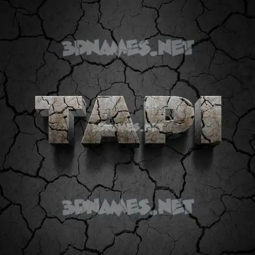 tapi in Cracked Stone style - 3D name wallpaper tapi in Cracked Stone style - 3D name wallpaper