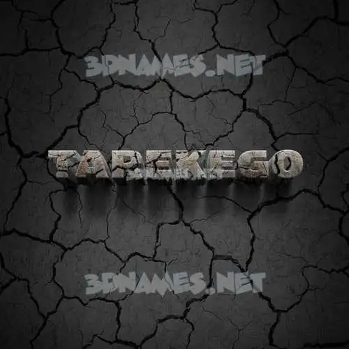 tarekego in Cracked Stone style - 3D name wallpaper tarekego in Cracked Stone style - 3D name wallpaper