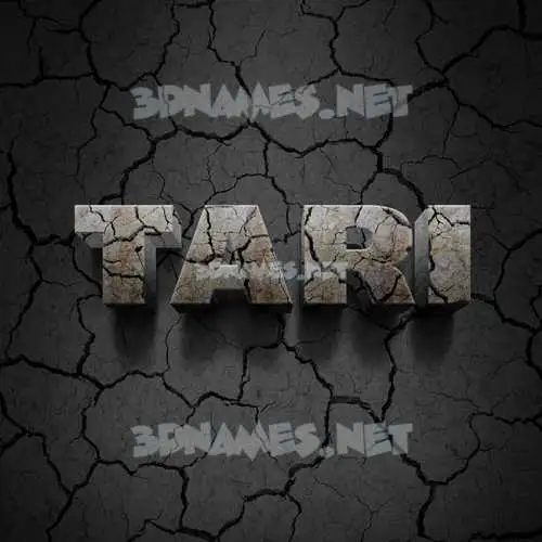 tari in Cracked Stone style - 3D name wallpaper tari in Cracked Stone style - 3D name wallpaper