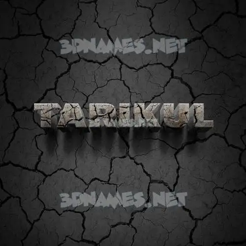 tarikul in Cracked Stone style - 3D name wallpaper