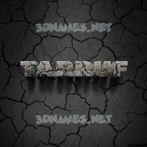 tarruf in Cracked Stone style - 3D name wallpaper tarruf in Cracked Stone style - 3D name wallpaper
