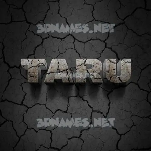 taru in Cracked Stone style - 3D name wallpaper