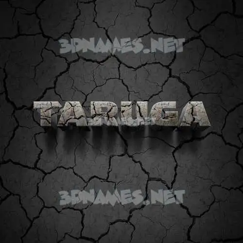 taruga in Cracked Stone style - 3D name wallpaper