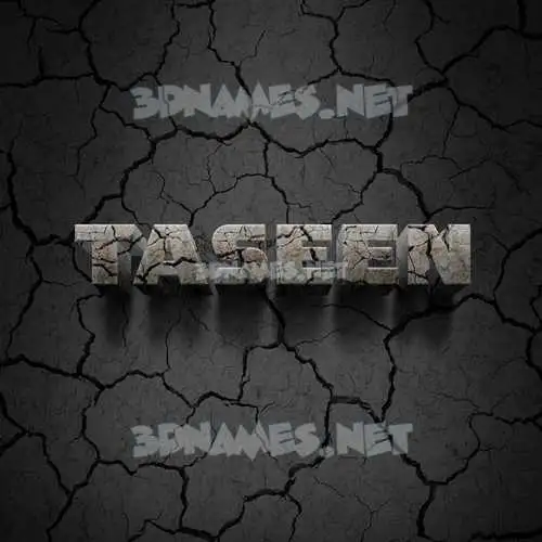 taseen in Cracked Stone style - 3D name wallpaper taseen in Cracked Stone style - 3D name wallpaper