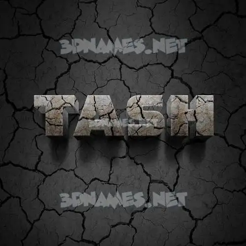 tash in Cracked Stone style - 3D name wallpaper tash in Cracked Stone style - 3D name wallpaper