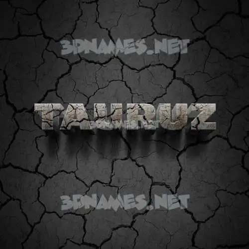 tauruz in Cracked Stone style - 3D name wallpaper tauruz in Cracked Stone style - 3D name wallpaper