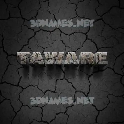 taware in Cracked Stone style - 3D name wallpaper taware in Cracked Stone style - 3D name wallpaper