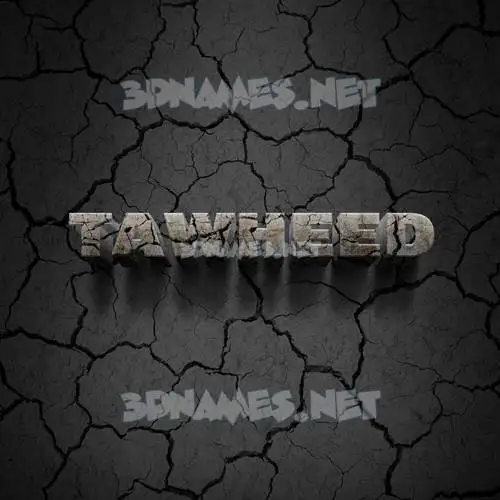 tawheed in Cracked Stone style - 3D name wallpaper tawheed in Cracked Stone style - 3D name wallpaper