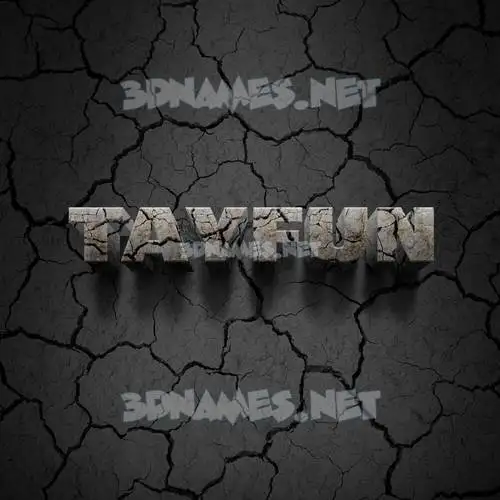 tayfun in Cracked Stone style - 3D name wallpaper