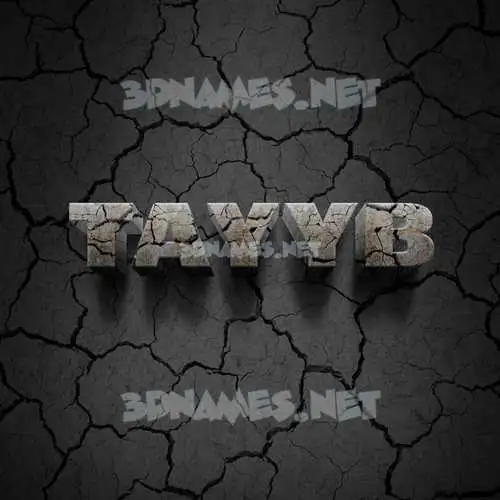 tayyb in Cracked Stone style - 3D name wallpaper tayyb in Cracked Stone style - 3D name wallpaper