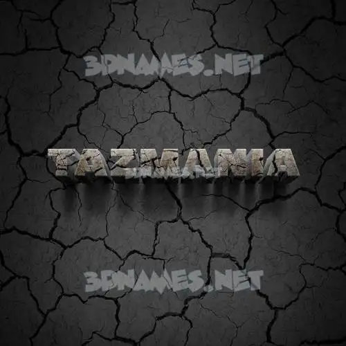 tazmania in Cracked Stone style - 3D name wallpaper tazmania in Cracked Stone style - 3D name wallpaper