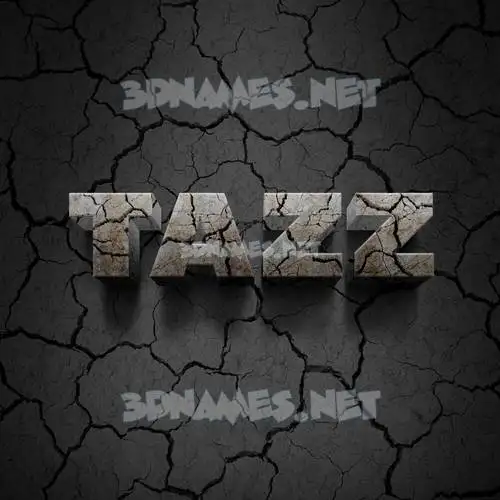 tazz in Cracked Stone style - 3D name wallpaper tazz in Cracked Stone style - 3D name wallpaper