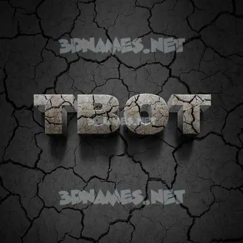 tbot in Cracked Stone style - 3D name wallpaper tbot in Cracked Stone style - 3D name wallpaper