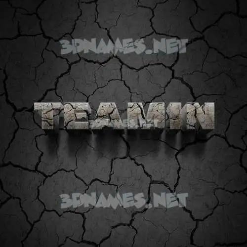 teamin in Cracked Stone style - 3D name wallpaper teamin in Cracked Stone style - 3D name wallpaper