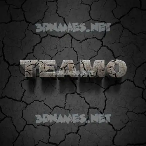 teamo in Cracked Stone style - 3D name wallpaper teamo in Cracked Stone style - 3D name wallpaper