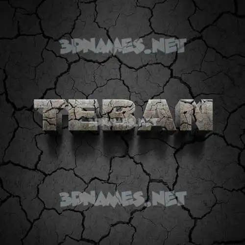 teban in Cracked Stone style - 3D name wallpaper teban in Cracked Stone style - 3D name wallpaper