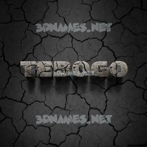 tebogo in Cracked Stone style - 3D name wallpaper tebogo in Cracked Stone style - 3D name wallpaper