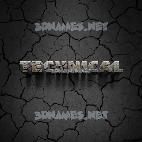 technical in Cracked Stone style - 3D name wallpaper technical in Cracked Stone style - 3D name wallpaper